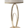 Lampe de table élégante avec base dorée et abat-jour beige Flush S Remises
