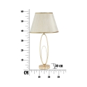 Lampe de table élégante avec base dorée et abat-jour beige Flush M Modèle
