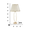 Lampe de table élégante avec base dorée et abat-jour beige Flush M Modèle