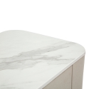 Table de chevet élégante avec 2 tiroirs et détails dorés 60x40 cm Lullaby Modèle