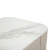 Table de chevet élégante avec 2 tiroirs et détails dorés 60x40 cm Lullaby Modèle