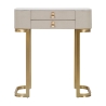 Console d'entrée avec 2 tiroirs et pieds dorés 70x40cm Beauty Offre