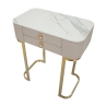 Console d'entrée avec 2 tiroirs et pieds dorés 70x40cm Beauty Catalogue
