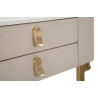 Console d'entrée avec 2 tiroirs et pieds dorés 70x40cm Beauty Choix