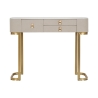 Console d'entrée 3 tiroirs avec pieds dorés 100x40cm Glamour Offre