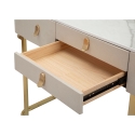 Console d'entrée 3 tiroirs avec pieds dorés 100x40cm Glamour Réductions