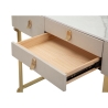 Console d'entrée 3 tiroirs avec pieds dorés 100x40cm Glamour Réductions