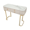 Console d'entrée 3 tiroirs avec pieds dorés 100x40cm Glamour Catalogue