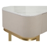 Console d'entrée 3 tiroirs avec pieds dorés 100x40cm Glamour Caractéristiques