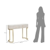 Console d'entrée 3 tiroirs avec pieds dorés 100x40cm Glamour Dimensions