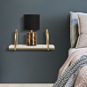 Étagère murale glamour en métal doré et marbre blanc Marble Vente