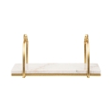 Étagère murale glamour en métal doré et marbre blanc Marble Offre