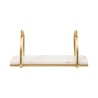 Étagère murale glamour en métal doré et marbre blanc Marble Offre