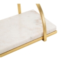 Étagère murale glamour en métal doré et marbre blanc Marble Remises