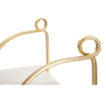 Étagère murale glamour en métal doré et marbre blanc Marble Réductions