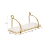 Étagère murale glamour en métal doré et marbre blanc Marble Catalogue