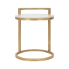 Table basse ronde en métal doré avec plateau en marbre blanc Round Choix