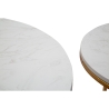 Ensemble de 2 tables basses rondes style glamour en métal doré et marbre Simply Remises