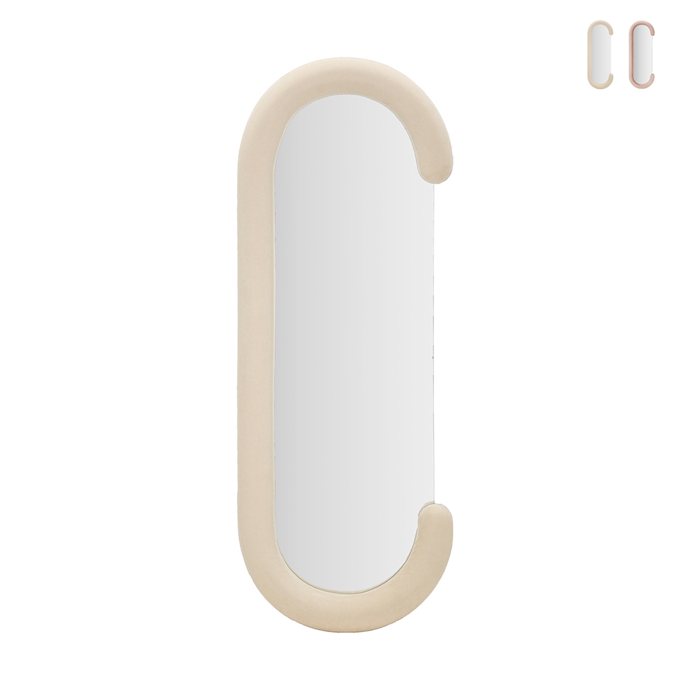 Miroir mural ou sur pied moderne en velours 60x160 cm Chantal Promotion