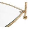 Table de chevet triangulaire 2 étagères métal doré et verre Triangle S Choix