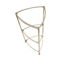 Table d'angle 3 niveaux en métal doré et verre Triangle M Offre