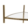 Table d'angle 3 niveaux en métal doré et verre Triangle M Catalogue