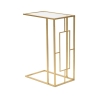 Table basse rectangulaire en métal doré et verre London Remises