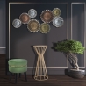 Table d'appoint décoratif rond haut en métal doré style glam 38cm Stick Vente