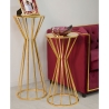 Table d'appoint décoratif rond haut en métal doré style glam 38cm Stick Modèle