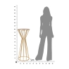 Table d'appoint décoratif rond haut en métal doré style glam 38cm Stick Caractéristiques