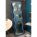 Miroir mural ou sur pied design ondulé en velours 60x160 cm Emily Offre