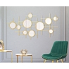 Miroir mural géométrique doré avec multiples miroirs ronds 117x61cm Gloxy Vente