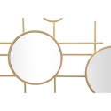 Miroir mural géométrique doré avec multiples miroirs ronds 117x61cm Gloxy Remises