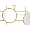 Miroir mural géométrique doré avec multiples miroirs ronds 117x61cm Gloxy Remises