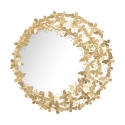 Miroir mural rond avec papillons 3D dorés Butterfly Wind Promotion