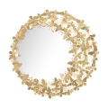 Miroir mural rond avec papillons 3D dorés Butterfly Wind Promotion