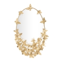 Miroir mural ovale doré avec papillons décoration Butterfly Wind Promotion