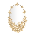 Miroir mural ovale doré avec papillons décoration Butterfly Wind Promotion