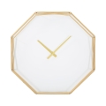 Horloge murale octogonale en métal doré Octagonal Promotion