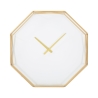 Horloge murale octogonale en métal doré Octagonal Promotion