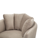 Fauteuil design de salon rembourré avec pieds en métal doré Kiev 