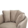 Fauteuil design de salon rembourré avec pieds en métal doré Kiev 