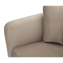 Fauteuil design de salon rembourré avec pieds en métal doré Kiev 