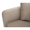 Fauteuil design de salon rembourré avec pieds en métal doré Kiev 
