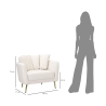 Fauteuil design de salon rembourré avec pieds en métal doré Kiev 