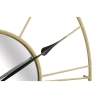 Horloge murale ronde en métal doré 80cm avec miroir Stick Modèle