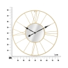 Horloge murale ronde en métal doré 80cm avec miroir Stick Caractéristiques