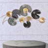 Décoration murale en métal 3D avec finitions dorées Web Vente