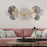 Décoration murale en métal 3D avec motif floral Poxy Vente