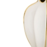 Vase à fleurs en céramique blanche avec détails dorés Potter Remises